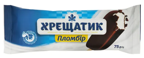 Морозиво 15% пломбір в кондитерській глазурі Хрещатик м/у 75г