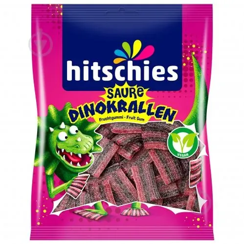 Цукерки жувальні Hitschler Saure Dinokrallen 125г