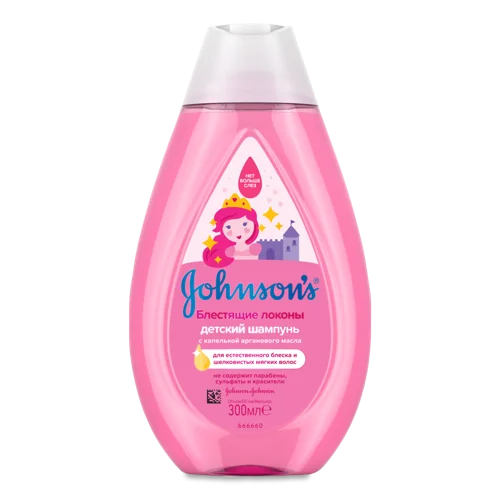 Дитячий Шампунь для Волосся Johnson's Блискучі Локони, 300мл