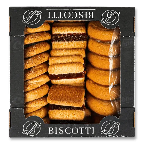 Печиво Biscotti Фраголіно Мікс здобне пісочно-відсадне, 0,55кг