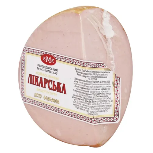 Ковбаса БМК Лікарська вищого сорту вагова