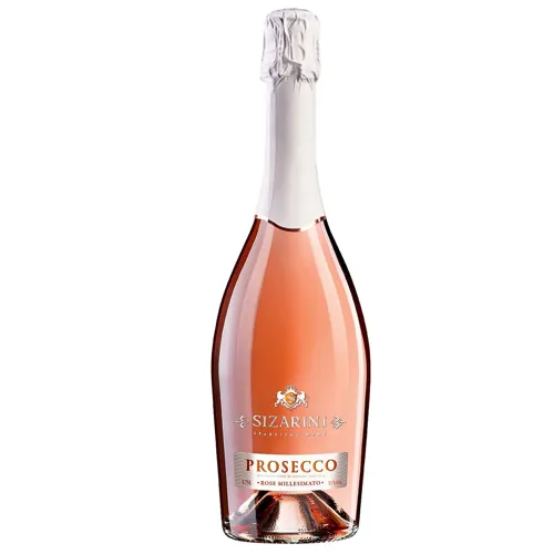 Вино ігристе Sizarini Prosecco Rose DOC Millesimato Extra рожеве екстрасухе 11% 0.75л