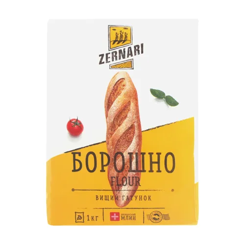 Борошно пшеничне Zernari м/у 1кг