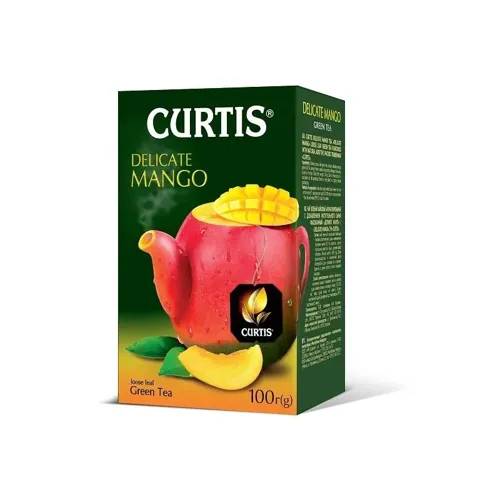 Чай Curtis Delicate Mango зелений байховий ароматизований з додаванням рослинної сировини 100г