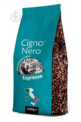 Кава зерно Cigno Nero Еспресо смажена, 1000г