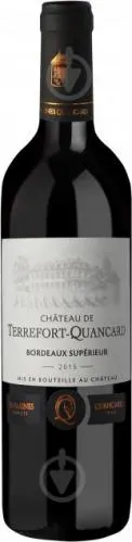 Вино червоне сухе Cheval Quancard Chateau de Terrefort-Quancard Bordeaux Superieur AOC 0.75л