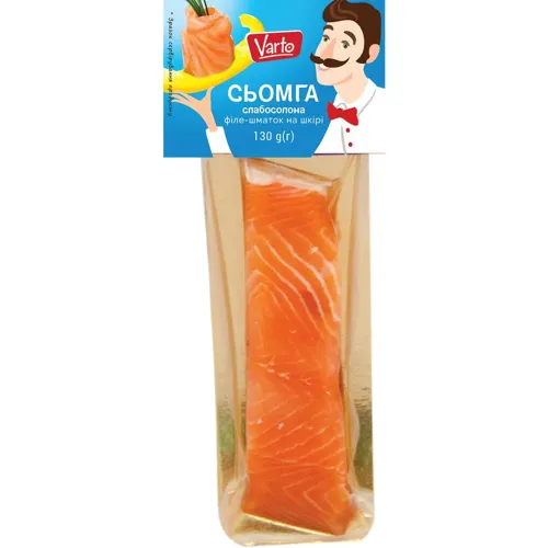 Сьомга Varto філе-шматок слабосолона 130г