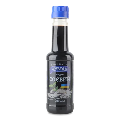 Соєвий Соус Пастеризований Чумак, Пластикова Пляшка, 200мл