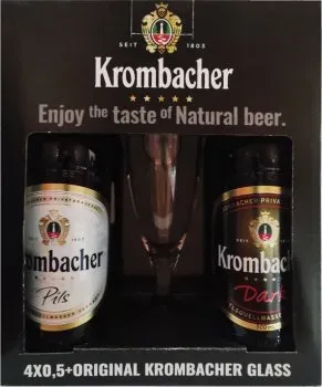 Пиво Krombacher з келихом 4х0,5л