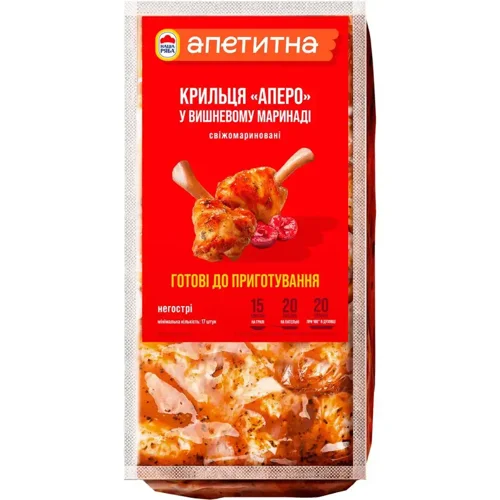 Крильця курячі Наша Ряба Апетитна Аперо у вишневому маринаді охолоджені ~1кг