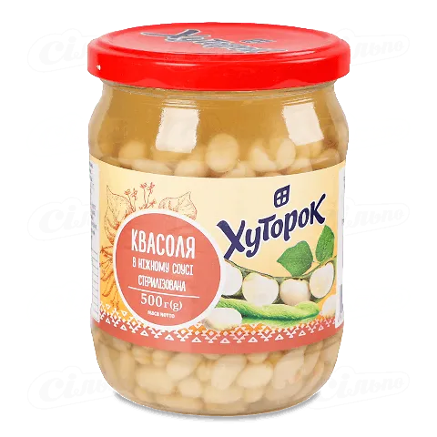 Квасоля Хуторок в ніжному соусі, 500г