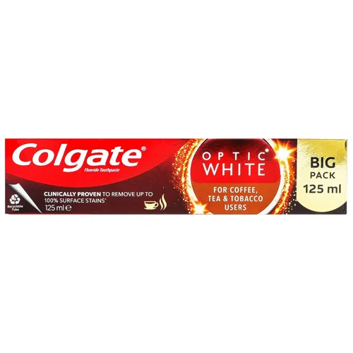 Зубна паста Colgate Optic White Чай кава тютюн 125мл