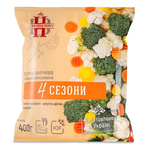 Овочева Суміш Швидкозаморожена Вищого Ґатунку Highberry, 400г