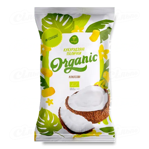 Палички кукурудзяні «Екород» Organic солодкі кокосові, 70г