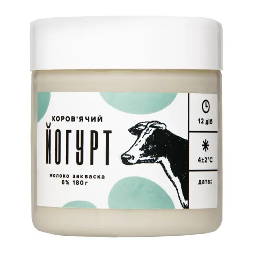 Йогурт 6% коров'ячий EatLokal с/б 180г
