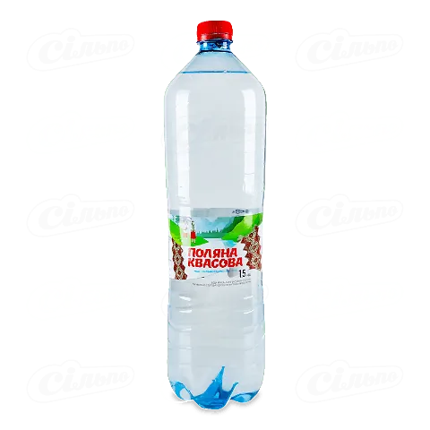 Вода мінеральна Поляна Квасова Лагідна лікувально-столова сильногазована, 1,5л