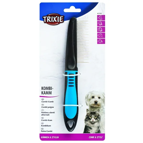 Гребінець Trixie різнозубий для кішок і собак 22см
