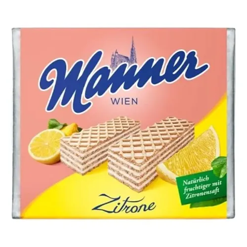 Вафлі Manner Lemon Cream з лимонним кремом, 75г