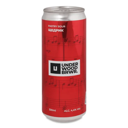 Пиво Underwood Brewery Щедрик світле н/ф з/б,0,33л