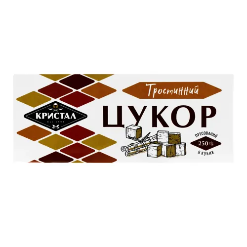 Цукор пресований в кубиках тростинний Кристал 250г