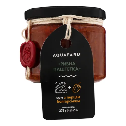 Сом з перцем болгарським Рибна паштетка Aquafarm с/б 275г