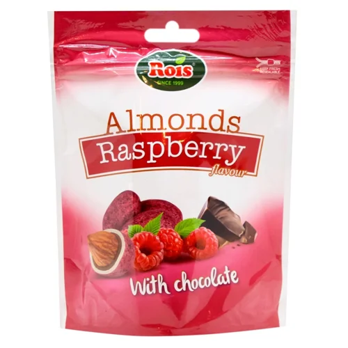 Мигдаль Rois в шоколаді зі смаком малини 90г