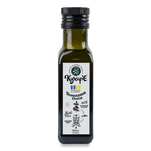 Олія Конопляна Нерафінована Холодного Пресування В Дубових Діжках, с/пл 100 мл