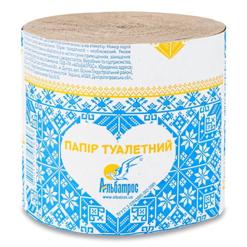 Папір Туалетний З Макулатури Альбатрос, 1 шт