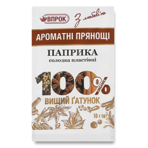 Паприка Солодка Пластівці Вищого Ґатунку, 10г