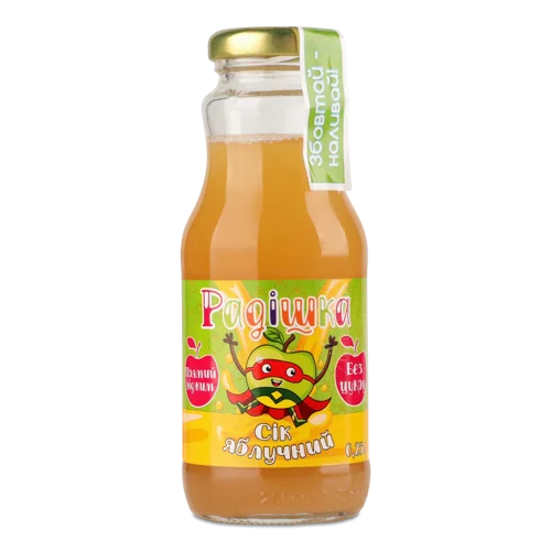 Сік Неосвітлений Прямого Віджиму Яблучний, с/пл 0.25л
