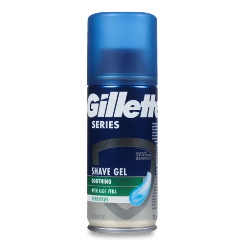 Гель для Гоління з Алое Віра, Чутлива Шкіра, Soothing Sensitive Series, Gillette, 75мл