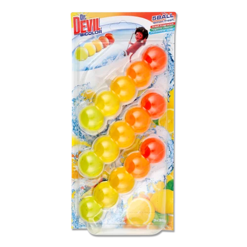 Гелеві Кульки Для Догляду За Унітазом Lemon Fresh Dr.Devil, 3х35г
