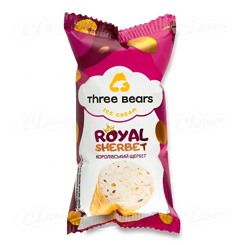 Морозиво Три ведмеді Королівський щербет ваф стак, 75г