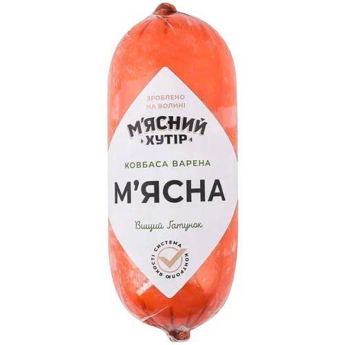Ковбаса М'ясний Хутір М'ясна варена вищий сорт