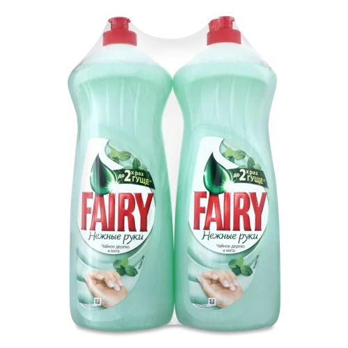 Засіб Для Миття Посуду Чайне Дерево І М'ята Fairy 2x1л