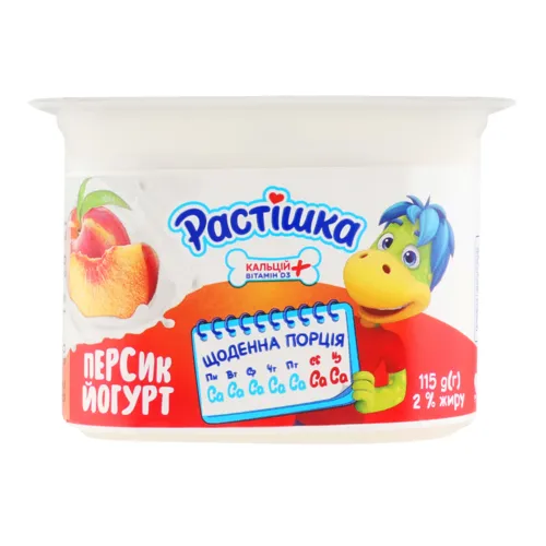 Йогурт 2% Персик Растішка 115г