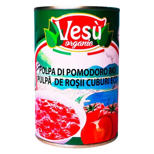 Томати консервовані шматочками органічні Vesu organic 400г