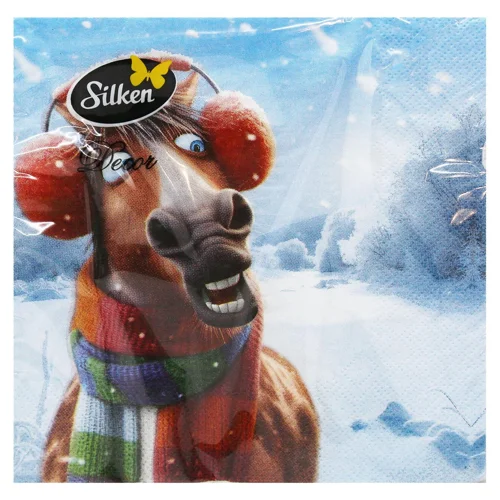 Серветки столові Silken Символ року 3-шарові 33*33см 18шт