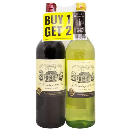 Вино L`Hermitage de la Vin червоне + біле сухе 11% 2х0,75л