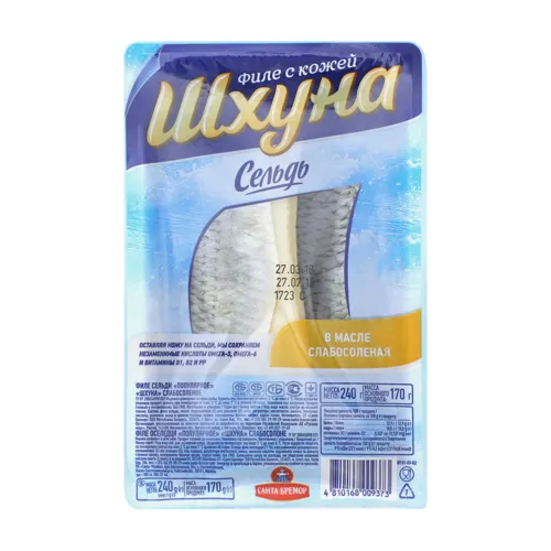 Сельдь Шхуна філе Популярне слабосолене 240г
