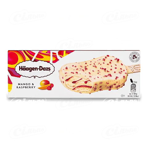 Морозиво Haagen Dazs Ескімо манго та малина в білому шоколаді 70г