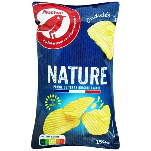 Чіпси Ашан хвилясті 150г