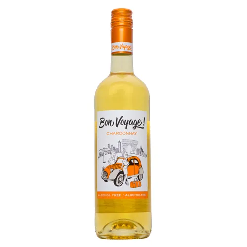 Винний напій Bon Voyage Chardonnay білий сухий 0,5% 0,75л