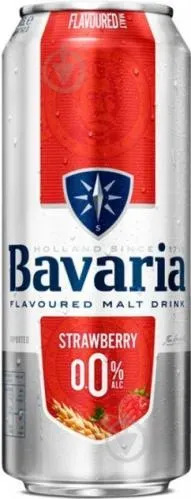 Пиво Bavaria полуниця світле безалкогольне 0,5л