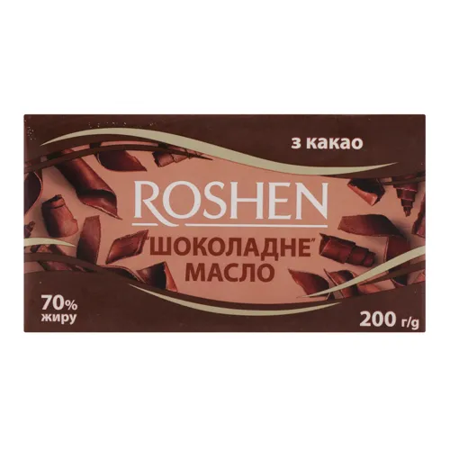 Масло 70% солодковершкове з какао Шоколадне Roshen м/у 200г