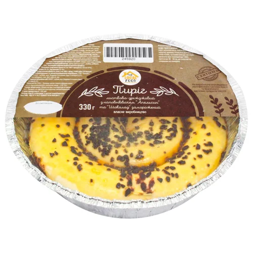 Пиріг The Local Food листково-дріжджовий з апельсином та шоколадом 330г