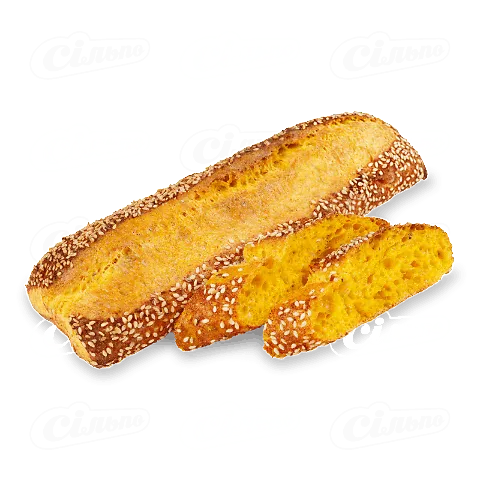 Багет «Крафтяр» подовий з куркумою і кунжутом, 125г