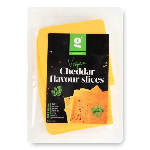 Продукт Рослинного Походження Зі Смаком Сиру Чеддер Vegan Gourmet Green, Лоток 150г