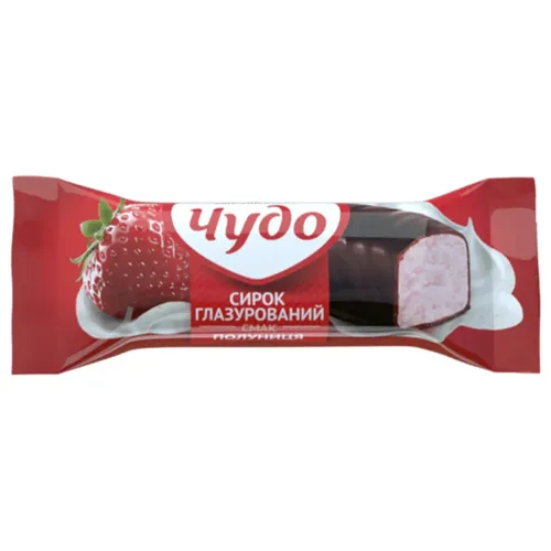 Сирок Чудо Полуниця глазурований 15% 36г