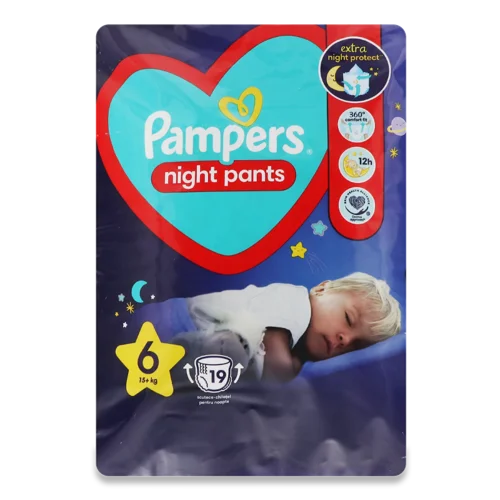Памперси Трусики 15+кг 6 Night Pants Pampers, 19шт